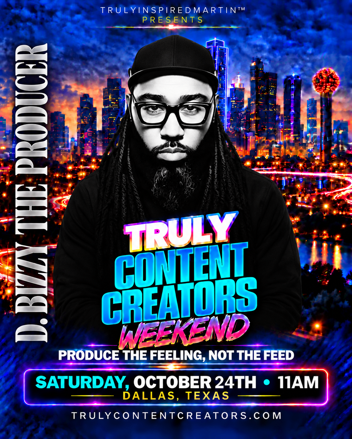 D BIZZY THE PRODUCER, speaker at Truly Content Creators Weekend